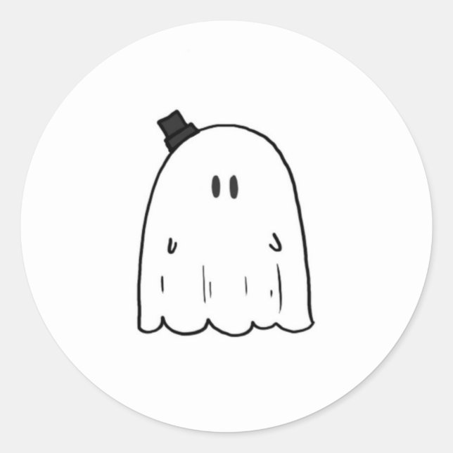 Rond Sticker Ghost mignon (Devant)