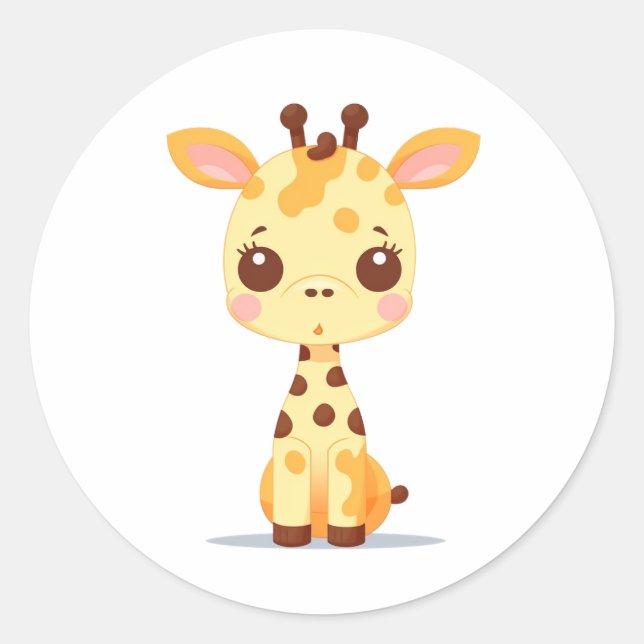 Rond Sticker Giraffe (Devant)