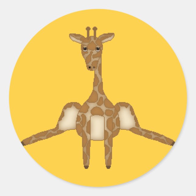 Rond Sticker Giraffe (Devant)