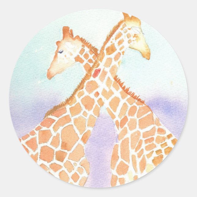 Rond Sticker Giraffes (Devant)