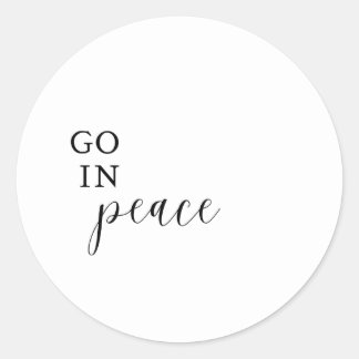 Rond Sticker "Go In Peace"