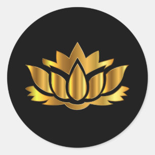 Rond Sticker Golden Lotus
