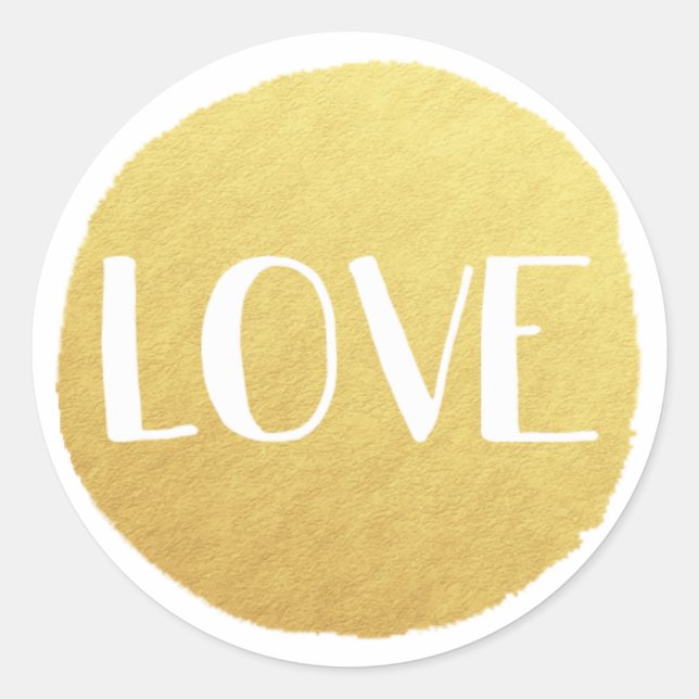 Rond Sticker Golden Love Holiday (Devant)