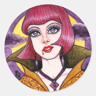 Rond Sticker gothique Vampire par Ann Howard