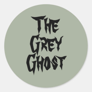 Rond Sticker Gray Ghost