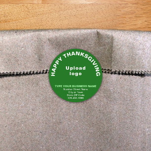 Rond Sticker Green Round Thanksgiving