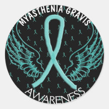 Sticker guerrier Myasthenia Gravis Angel Wings