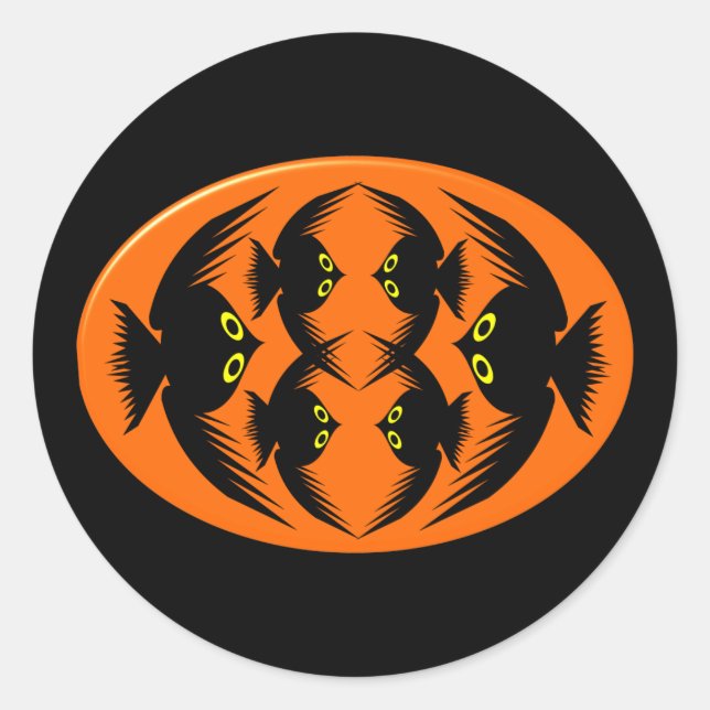 Rond Sticker Halloween Crows (Devant)