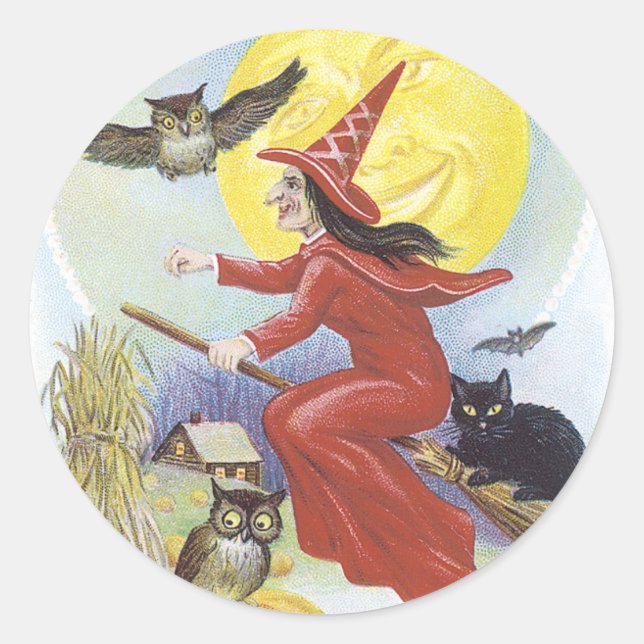 Rond Sticker Halloween vintage (Devant)