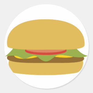 Rond Sticker Hamburger