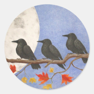 Rond Sticker Harvest Crows