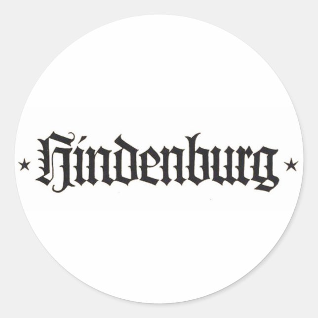 Rond Sticker Hindenburg (Devant)