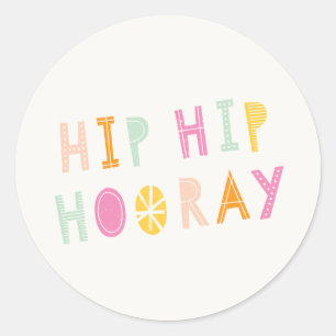 Rond Sticker Hip Hooray - Orange