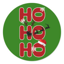 Sticker Ho Ho Christmas Holiday