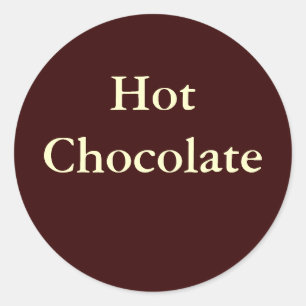 Rond Sticker "Hot Chocolate" - Simple et élégant