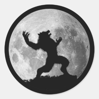 Rond Sticker Howling Mad Werewolf