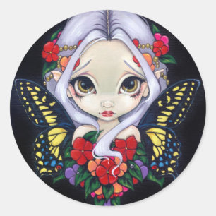 Rond Sticker "Impatiens Fairy"
