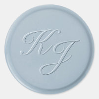 Sticker initial en cire bleue Dusty