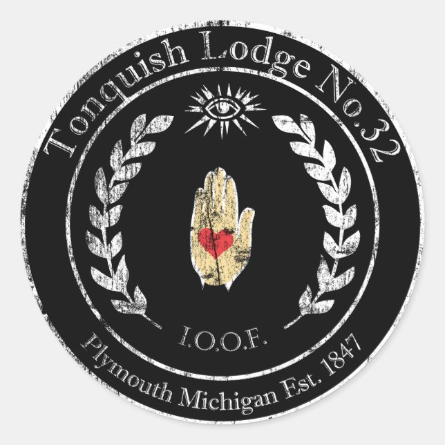 Rond Sticker IOOF Tonquish - noir (Devant)