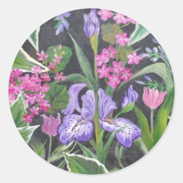 Rond Sticker Iris Garden #2 (Devant)