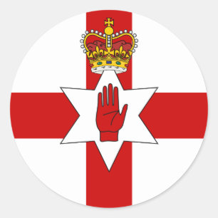 Rond Sticker Irlande du Nord, Irlandais, Belfast, Ulste