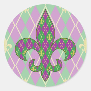 Rond Sticker Jacquard de Carnaval