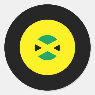 Rond Sticker Jamaïcain Mod Round