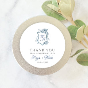 Rond Sticker Jardin Français Bleu VICTORIA