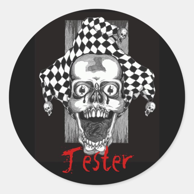 Rond Sticker Jester Mort. (Devant)