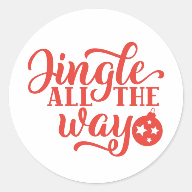 Rond Sticker Jingle All Way - Festive Holiday (Devant)