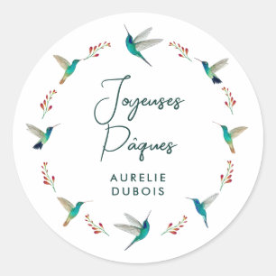 Rond Sticker Joyeuses Pâques