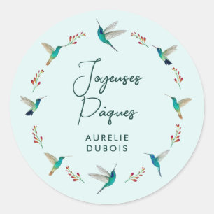 Rond Sticker Joyeuses Pâques