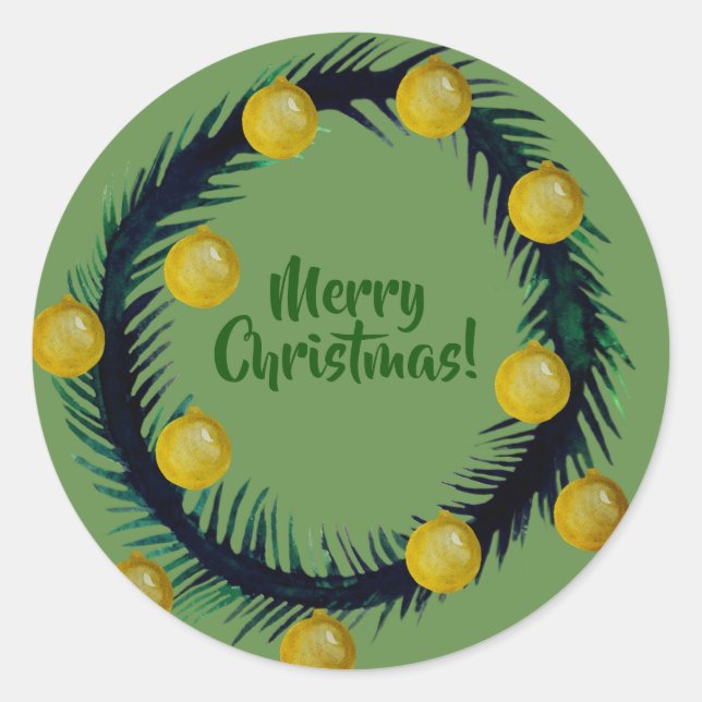 Rond Sticker Joyeux Noël (Devant)