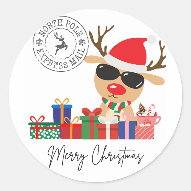 Rond sticker Joyeux Noël (Devant)
