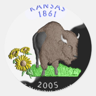 Rond Sticker Kansas