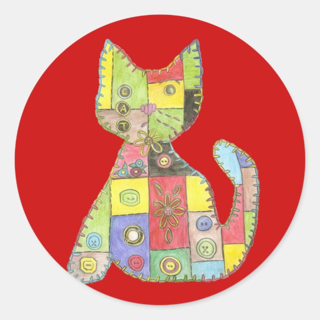 Rond Sticker Keepsaké Kitty (Devant)