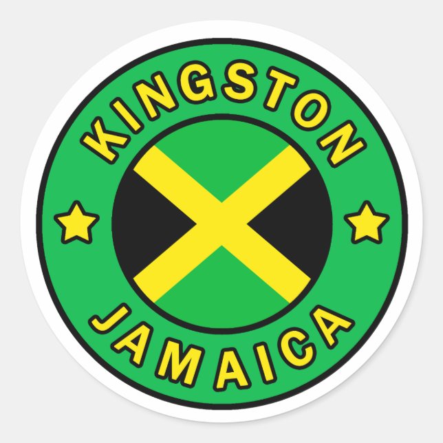 Rond sticker Kingston Jamaïque (Devant)