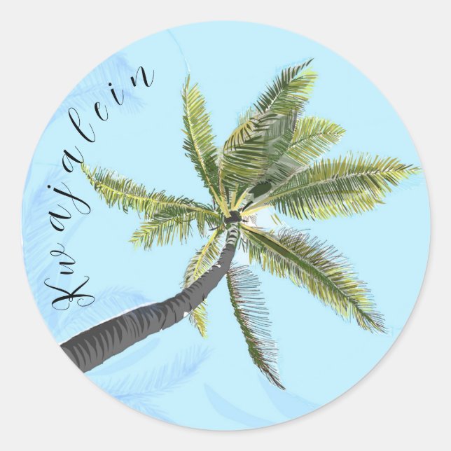 Rond Sticker Kwaj Palm (Devant)