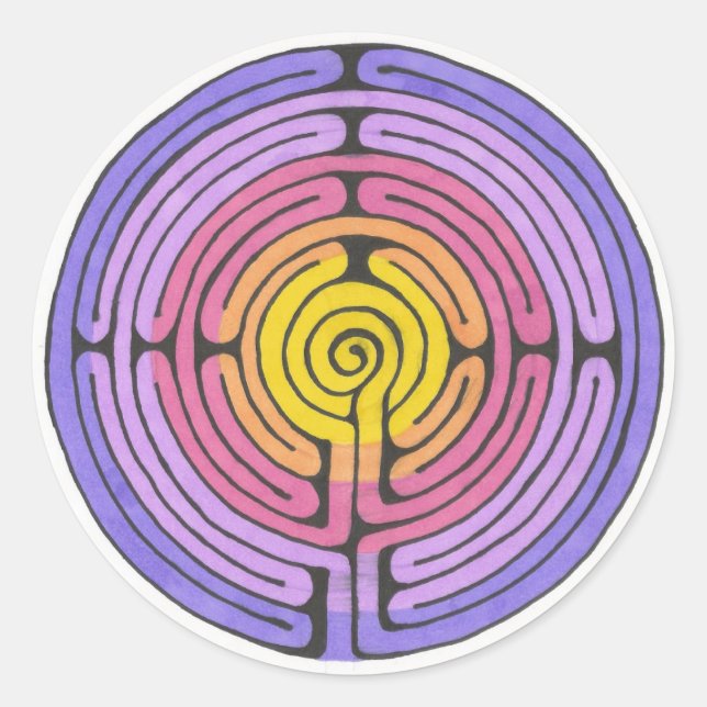 Rond Sticker Labyrinthe (Devant)