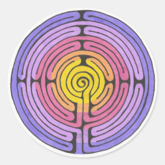 Rond Sticker Labyrinthe