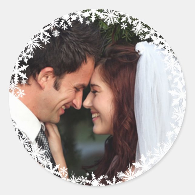 Rond Sticker Lacy Winter Holiday (Devant)