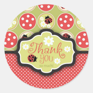 Rond Sticker Lady Bug TY