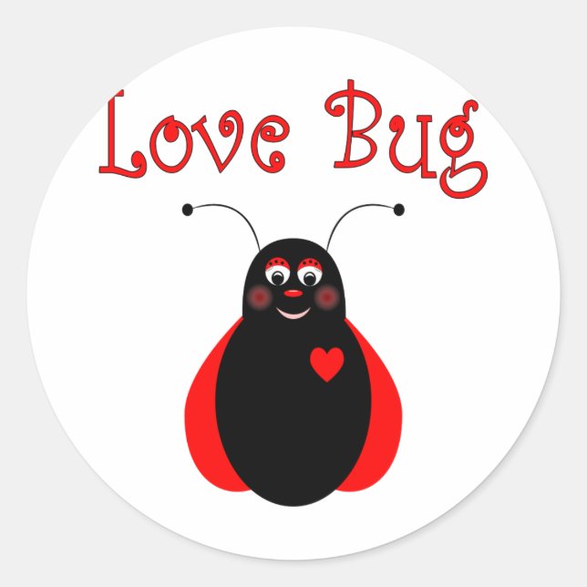 Rond Sticker Ladybug Bug mignon (Devant)