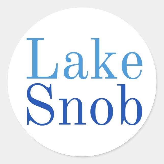 Rond Sticker Lake Snob — plaisir et plage (Devant)