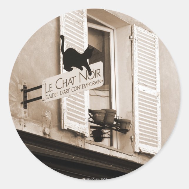 Rond Sticker Le Conversation Noir (Devant)