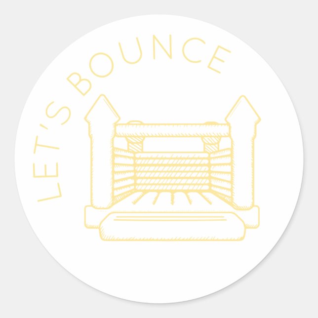 Rond Sticker Lennon Bounce House "Let's Bounce" (Devant)