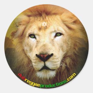 Rond Sticker Lion Amour