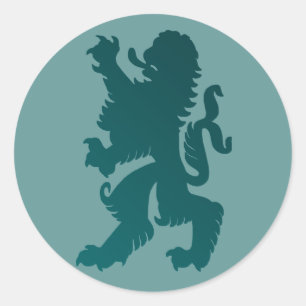 Rond Sticker Lion puissant