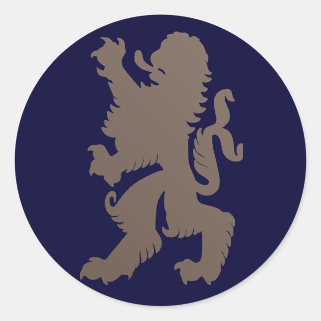Rond Sticker Lion puissant (Devant)