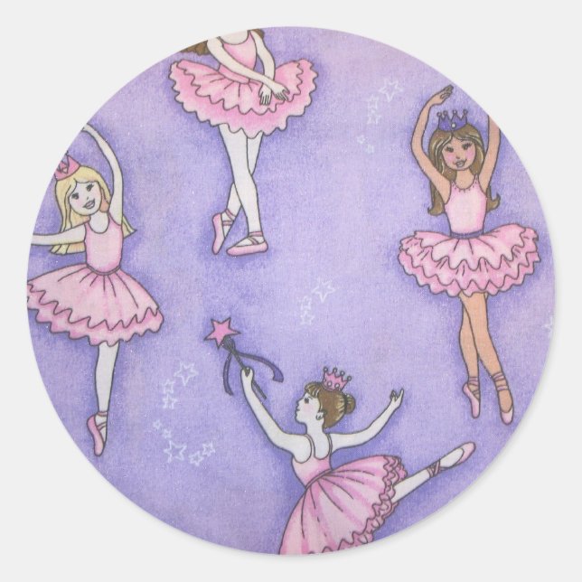 Rond Sticker Little Ballerina (Devant)